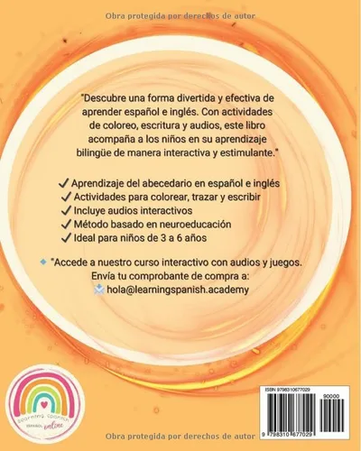 Vista 2 de Mi Primer Abecedario Bilingüe Libro Para Colorear y Escribir (Spanish Edition)