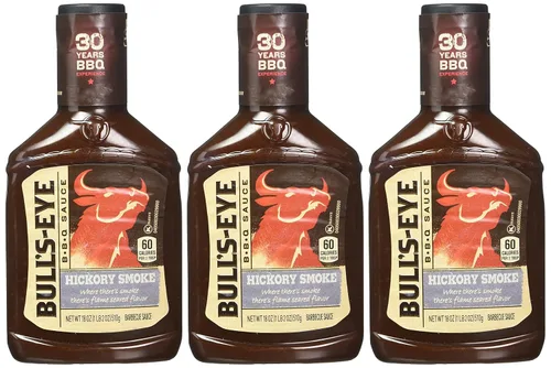 Vista 5 de Bull's-Eye, Salsas BBQ de humo de nogal, botella de 18 onzas (paquete de 3)
