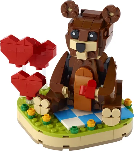 Vista 2 de LEGO Kit de construcción de San Valentín Brown Bear 40462 (245 piezas)