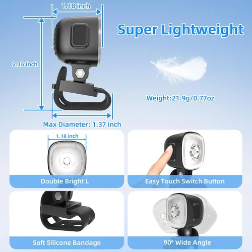 Vista 3 de 2 faros delanteros recargables originales para dijes de zapatos, accesorio de luz, accesorio para zapatos para niños, niñas, hombres y mujeres