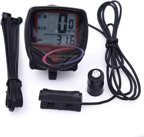 Vista 3 de Sunding impermeable bicicleta computadora bicicleta medidor odómetro velocímetro ciclismo velocimetro cable cronómetro pantalla LCD