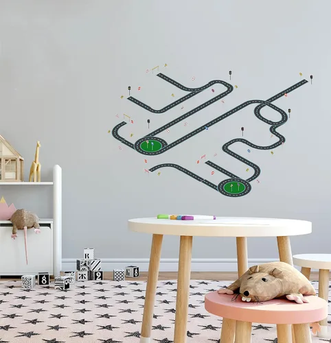 Vista 15 de The City - Vinilo adhesivo de vinilo para habitación de niños, camión de basura, colección de residuos sólidos, para dormitorio de niños, sala