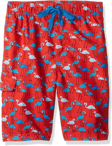 Vista 7 de Kanu Surf Boys' Tahiti Boys Swim Trunks with UPF 50+ Sun Protection-Quick Dry Boys Swimsuit Baja Azul Marino/Verde