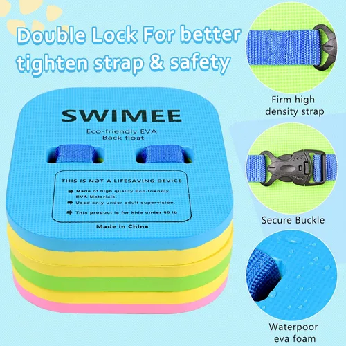 Vista 4 de SWIMEE - Cinturón de seguridad para nadar con 3 capas ajustables para nadar, cómodo dispositivo de flotación impermeable para niños pequeños
