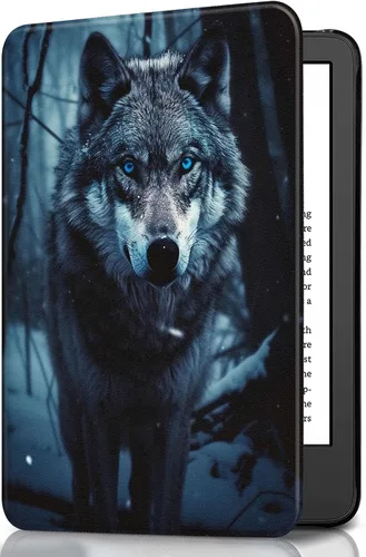 Vista 67 de Funda para Kindle básico de 6 pulgadas (11.ª generación), múltiples ángulos, piel sintética, delgada, con función de encendido y apagado automático