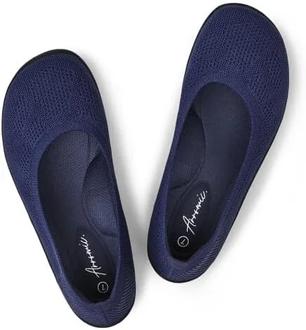 Vista 7 de Arromic Zapatos planos de ballet con puntera ancha para mujer, lavables y de punto, zapatos elegantes (versión)