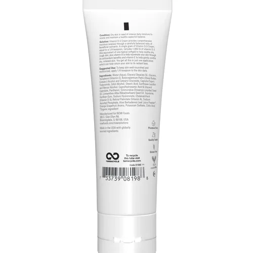 Vista 2 de NOW Solutions, Crema de vitamina D-3 1,000 UI por gramo, alta potencia, humedad intensa, 4 onzas