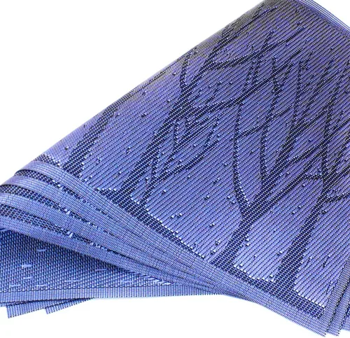 Vista 6 de Juego de 4 manteles individuales de PVC para cocina, aislamiento térmico y resistente a las manchas, rectangular, lavable, reciclado