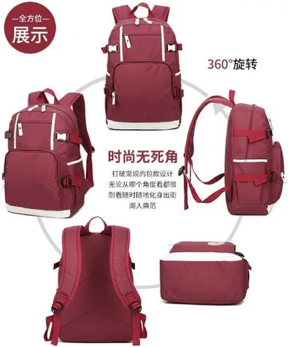 Vista 3 de GO2COSY - Mochila para estudiantes, diseño de Kimetsu, Rosa 9), gc010