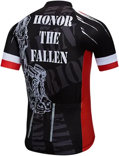 Vista 2 de Weimostar Camiseta de ciclismo de manga corta para hombre, transpirable, con bolsillos