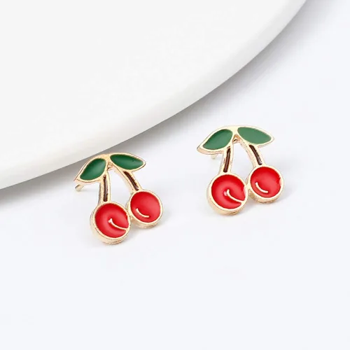Vista 5 de Pendientes creativos y divertidos de frutas realistas para mujeres y niñas
