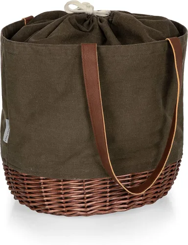 Vista 10 de PICNIC TIME Coronado - Cesta de lona y sauce, bolsa de picnic, bolsa de playa