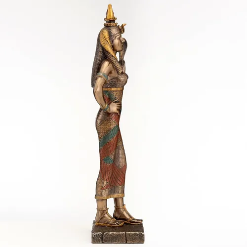 Vista 7 de Veronese Design Diosa egipcia Hathor sosteniendo una estatua de cobra