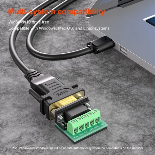 Vista 7 de Cable adaptador de puerto serie USB a RS485/RS422 con chip FTDI compatible con Windows 11 10 8 7 XP Mac 6 pies