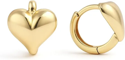 Vista 9 de Gempires - Aretes ligeros y gruesos, delicados y minimalistas, hipoalergénicos, chapados en oro, sin deslustre, diseño clásico, para uso diario