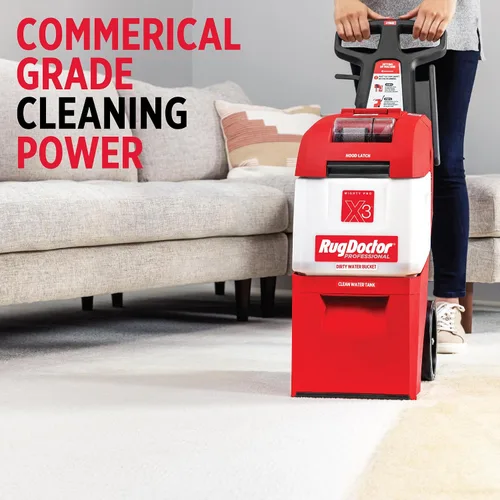 Vista 7 de Limpiadora de alfombras Rug Doctor X3 Comercial - Paquete Pro Oxy, incluye 1414 ml de limpiador Oxy