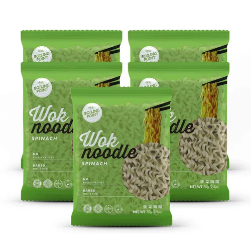 Vista 6 de BOILING POINT Paquete de fideos Wok, ramen asiático saludable, sin conservantes, fideos instantáneos no fritos, salteado, el juego incluye fideos