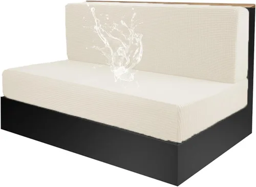 Vista 24 de Funda elástica para cojines de comedor de caravana, asiento de cabina de sofá jacquard para banco de automóvil de cámper