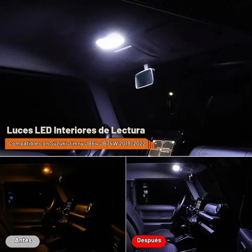 Vista 3 de Lámpara LED para maletero de lectura interior, bombilla de cúpula para mapa, compatible con Suzuki Jimny JB64 JB74W 2019-2022 (lente transparente)