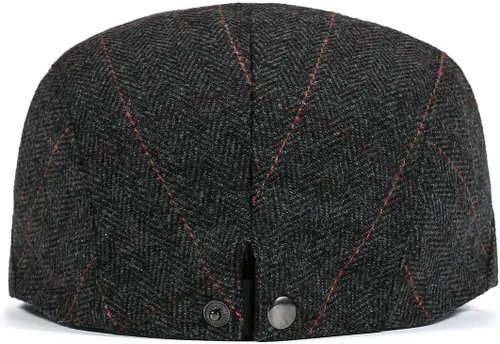 Vista 3 de FALETO Sombrero plano de Ivy Gatsby Newsboy para hombre, invierno, primavera, otoño, conducción, taxista, gorra de caza