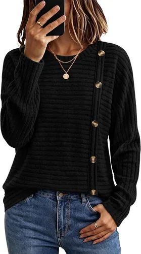 Vista 14 de WIHOLL Suéteres de otoño para mujer, trajes de profesor, camisas de manga Verde