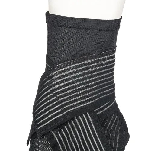 Vista 2 de Tobillera Active 329, manga de compresión de tobillo con correas para hombres y mujeres, tirantes para voleibol, fútbol, baloncesto, rugby