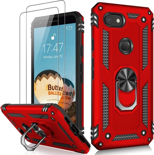 Vista 22 de LUMARKE para Google Pixel 3A XL - Funda con protector de pantalla, funda protectora grado militar probada contra caídas de 16 pies con soporte