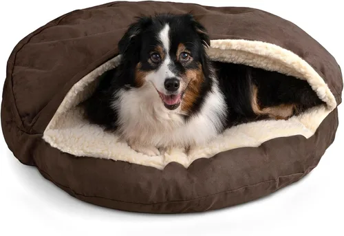 Vista 10 de Snoozer Cama de lujo de microsuede acogedora estilo cueva para mascotas, pequeña, antracita For small sized pets, Removable washable cover