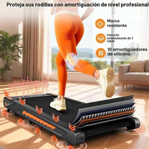 Vista 8 de Walking Pad Treadmill with Speaker, 4-in-1 6.2MPH Treadmills for Home with App Compatible, Walking Pad with 10% Incline, LED Display, 2.75HP