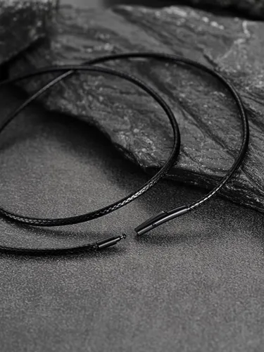 Vista 8 de FaithHeart - Cadena de cuero trenzada 2 mm3 mm, cierre de presión de acero inoxidable duradero, para hombres y mujeres, resistente al agua, cadena