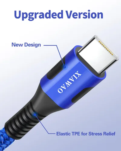 Vista 2 de XIAWAO Cable USB a USB C (3 pies 5 unidades) para iPhone 17/17 Pro/17 Pro Max/17 Air/16/16e/16 Pro/16 Pro Max/15/15 Pro/15 Pro Max cable de carga