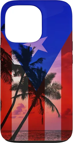 Vista 10 de Tropical Ocean Vibes Puerto Rico Flag - Funda para iPhone 17