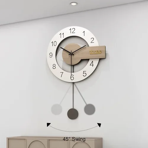 Vista 3 de Relojes de pared modernos silenciosos que funcionan con pilas, reloj decorativo con números grandes, relojes de pared para el hogar, cocina, sala
