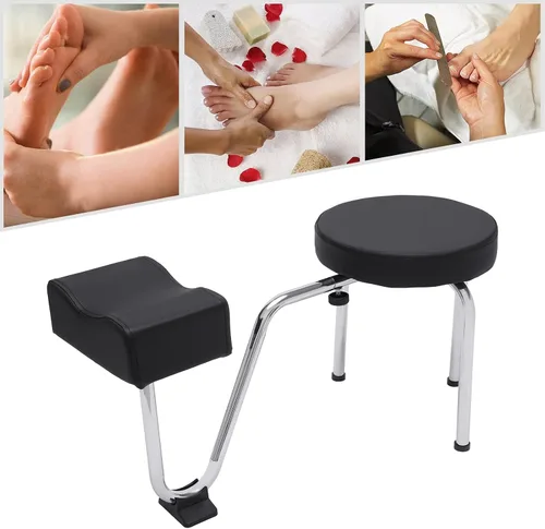 Vista 4 de Reposapiés de pedicura, taburete de pedicura, manicura, altura y distancia, reposapiés ajustable para tecnología de uñas, pedicura, equipo de uñas