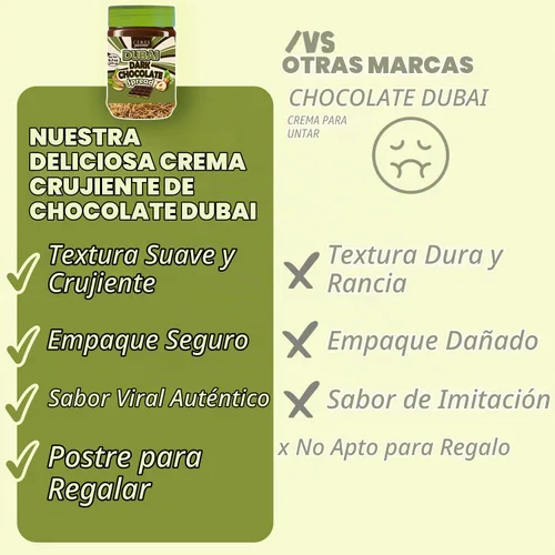 Vista 6 de Dubai - Tarro de chocolate negro para untar de 9.7 onzas con crema de pistacho, Kataifi crujiente