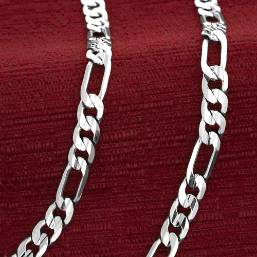 Vista 4 de LIFETIME JEWELRY Collar de cadena Figaro de 0.276in, corte de diamante, chapado en oro real de 24 quilates, Chapado en oro, No es una piedra preciosa
