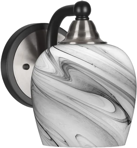 Vista 37 de Toltec Lighting Paramount - Aplique de pared de 1 luz, lámpara de pared para interiores, regulable, compatible con LED de base media, acabado