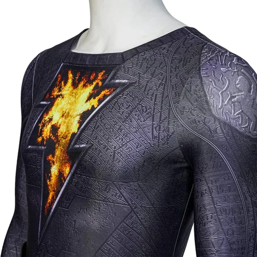 Vista 9 de Teth Adam - Overol negro para cosplay, disfraz de Shazam masculino, capa de héroe Billy Batson, traje de Halloween y carnaval