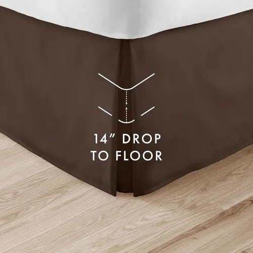 Vista 4 de Falda de cama Linen Market - Microfibra ultra suave - Ajuste fácil con caída a medida de 14 pulgadas - Calidad de hotel, resistente al encogimiento
