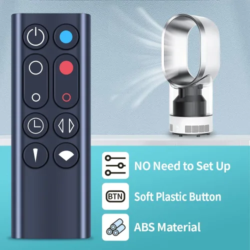 Vista 5 de Nuevo mando a distancia de repuesto compatible con Dyson Hot + Cool Tower Fan Heater Cooler AM09 (negro, número de pieza: 966538-04)