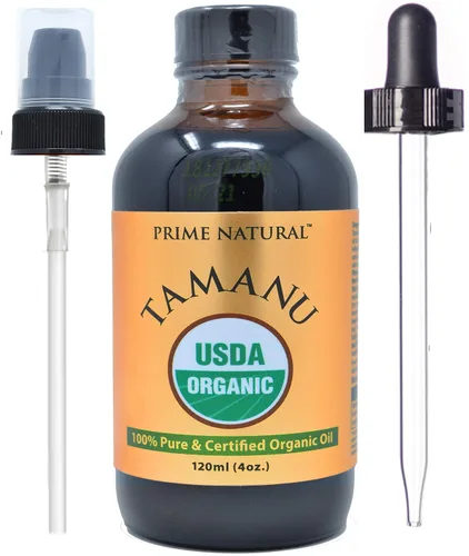 Vista 2 de PRIME NATURAL Paquete de aceite de tamanu orgánico (4 onzas) y aceite de moringa orgánico (4 onzas), certificado por USDA, prensado en frío, virgen