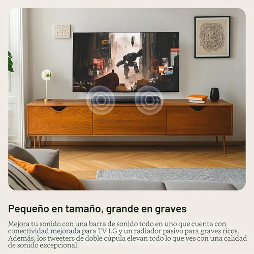 Vista 2 de LG S20A Barra de Sonido de 2.0 canales, Dolby Digital, Sinergia de TV, Interfaz Wow, DTS Digital Surround (Nuevo Modelo 2025)