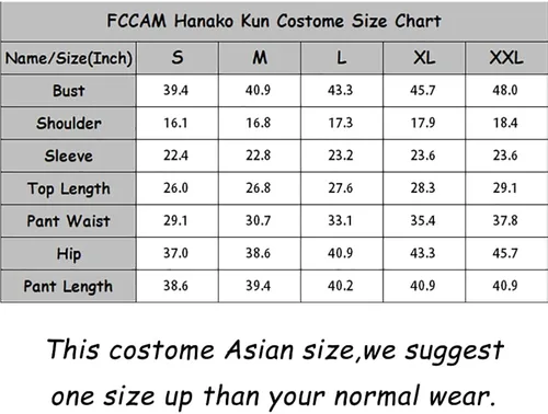 Vista 4 de FCCAM Hanako Kun - Disfraz de anime Yugi Amane, uniforme escolar para disfraz de Halloween y Navidad