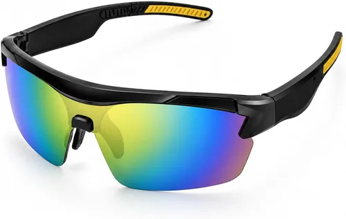 Vista 15 de Gafas inteligentes para cámara AI, gafas de sol de video 4K con estuche de Negro