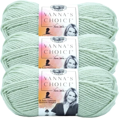 Vista 27 de Lion Brand Yarn (1 madeja) Hilo Vanna's Choice, mármol gris