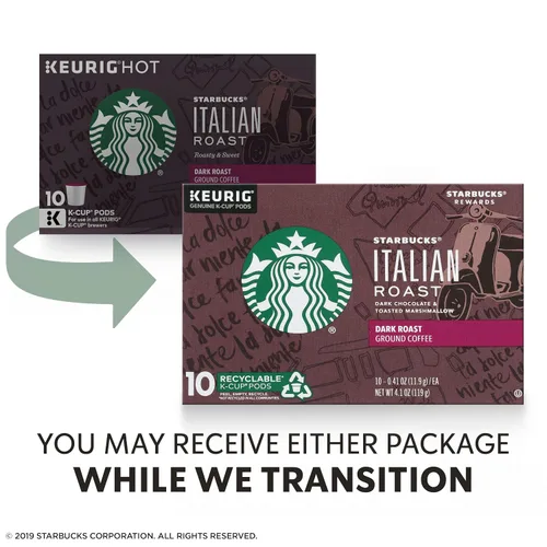 Vista 6 de Starbucks Cápsulas de café K-Cup - Tostado francés oscuro y tostado italiano para cafeteras Keurig