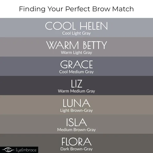 Vista 3 de Eye Embrace Cool Helen: Lápiz de Cejas Gris Claro – Impermeable, Automático de Doble Punta con Punta Angulada y Cepillo Spoolie, Libre de Crueldad