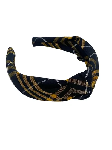 Vista 47 de Diadema anudada de 1.25 pulgadas, uniforme escolar, a cuadros, acolchada, con nudo en la parte superior, diadema de uniforme (cuadros 120)