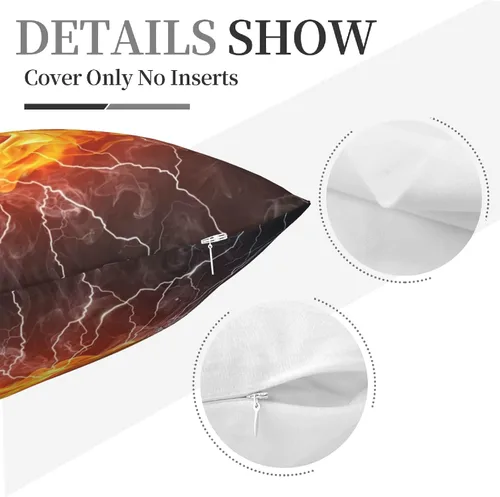 Vista 5 de Funda de cojín cuadrada de felpa corta súper suave para decoración del hogar, con cremallera invisible, 18 x 18 pulgadas, sin relleno, temática