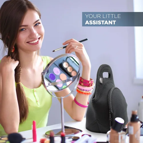 Vista 8 de Loncheras para mujeres y loncheras para niños, lonchera aislada de alta calidad, neopreno extra grueso, sensación de algodón suave, costuras de alta